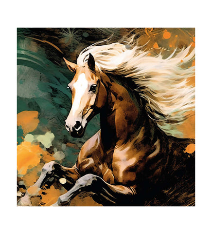 A Modern Masterpiece: Canvas Print Painting of a Horse