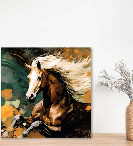 A Modern Masterpiece: Canvas Print Painting of a Horse