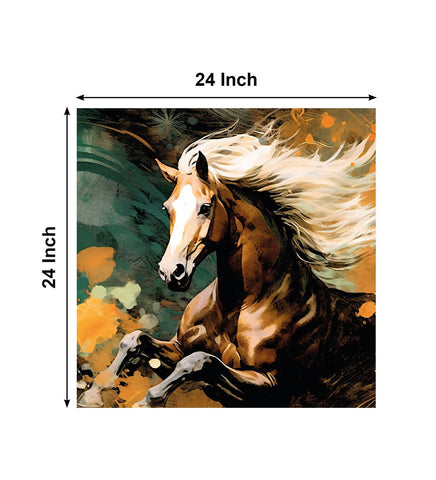 A Modern Masterpiece: Canvas Print Painting of a Horse