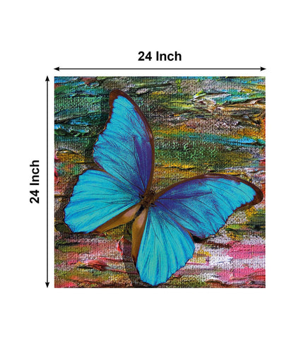 The Dazzling Display of a Blue Butterfly in a Rainbow of Hues