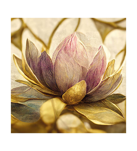 The Serene Beauty of a Lotus Flower: A Canvas Painting