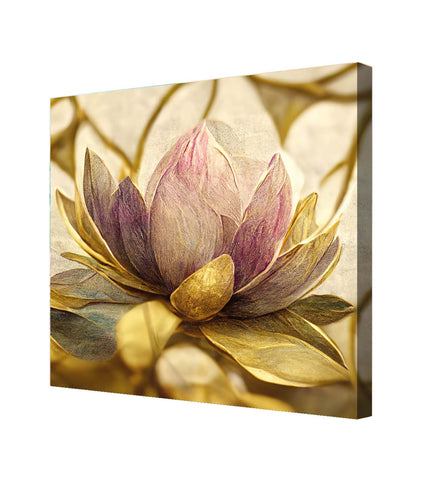 The Serene Beauty of a Lotus Flower: A Canvas Painting