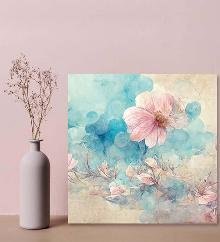 A Pink Flower Painting Where Color Creates a Mesmerizing Melody