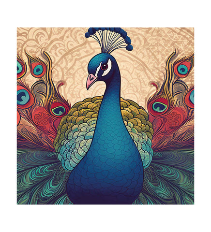 The Peacock Canvas Painting, a Symbol of Renewal and Growth