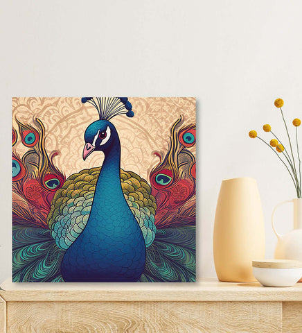 The Peacock Canvas Painting, a Symbol of Renewal and Growth