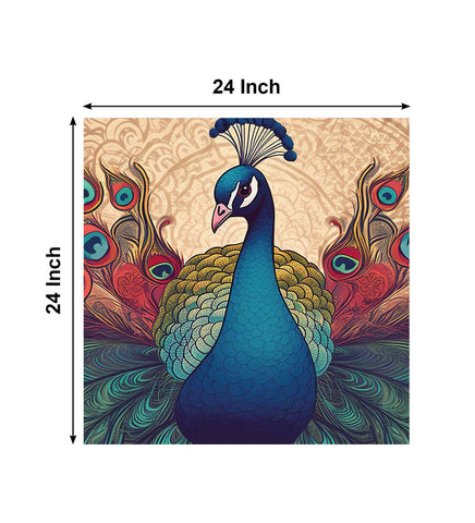 The Peacock Canvas Painting, a Symbol of Renewal and Growth