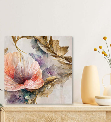 The Beauty of Simplicity: A Pink Flower Canvas Painting