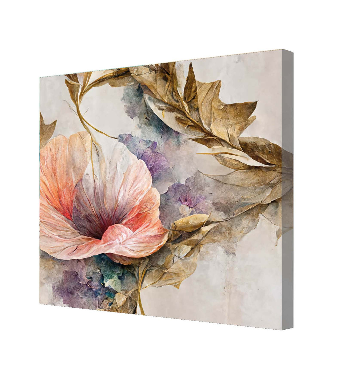 The Beauty of Simplicity: A Pink Flower Canvas Painting