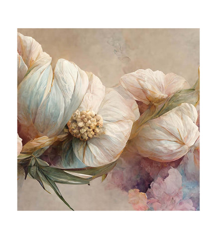 The Layered Beauty of White Flowers on a Textured Canvas