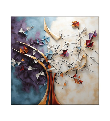 A Symphony of Color: The Mesmerizing Beauty of a Vibrant Tree Canvas Artwork