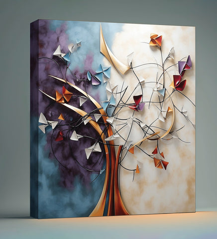 A Symphony of Color: The Mesmerizing Beauty of a Vibrant Tree Canvas Artwork