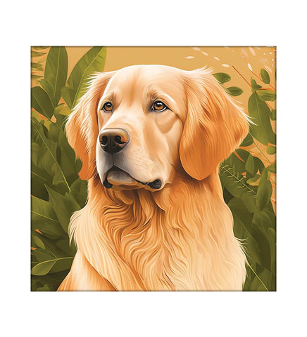 The Golden Retriever's Golden Hour: A Stunning Canvas Painting