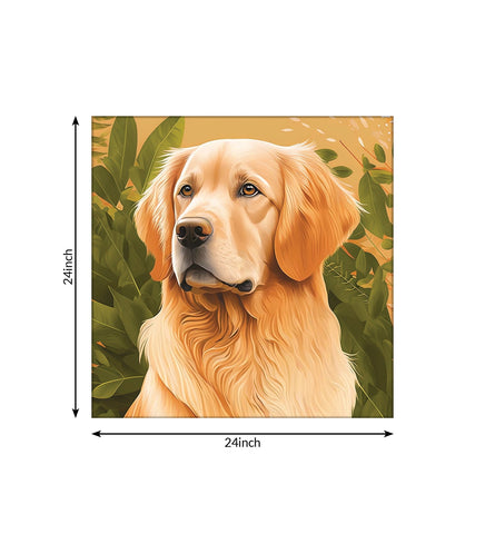 The Golden Retriever's Golden Hour: A Stunning Canvas Painting