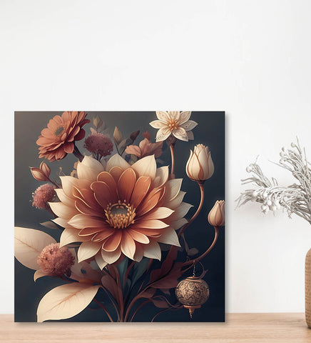 A Timeless Beauty: A Classic Bouquet Painting in Rich Hues