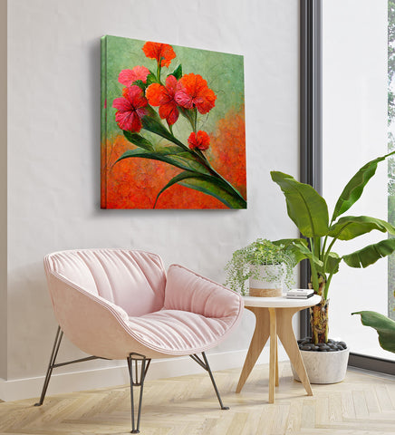 The Power of Simplicity: A Canvas Filled with the Beauty of Red Flowers