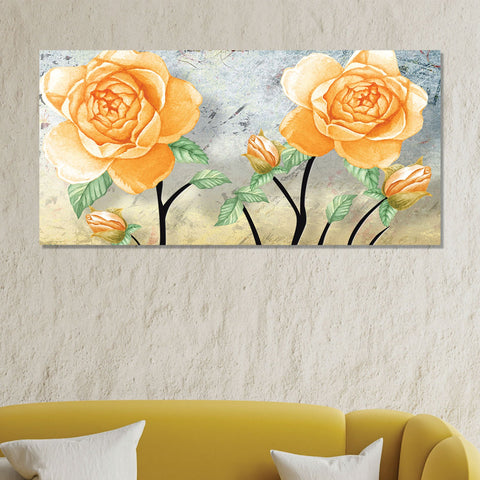 two yellow roses floral art print on anciq 