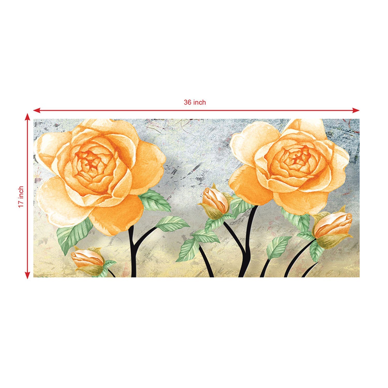 two yellow roses floral art print on anciq 