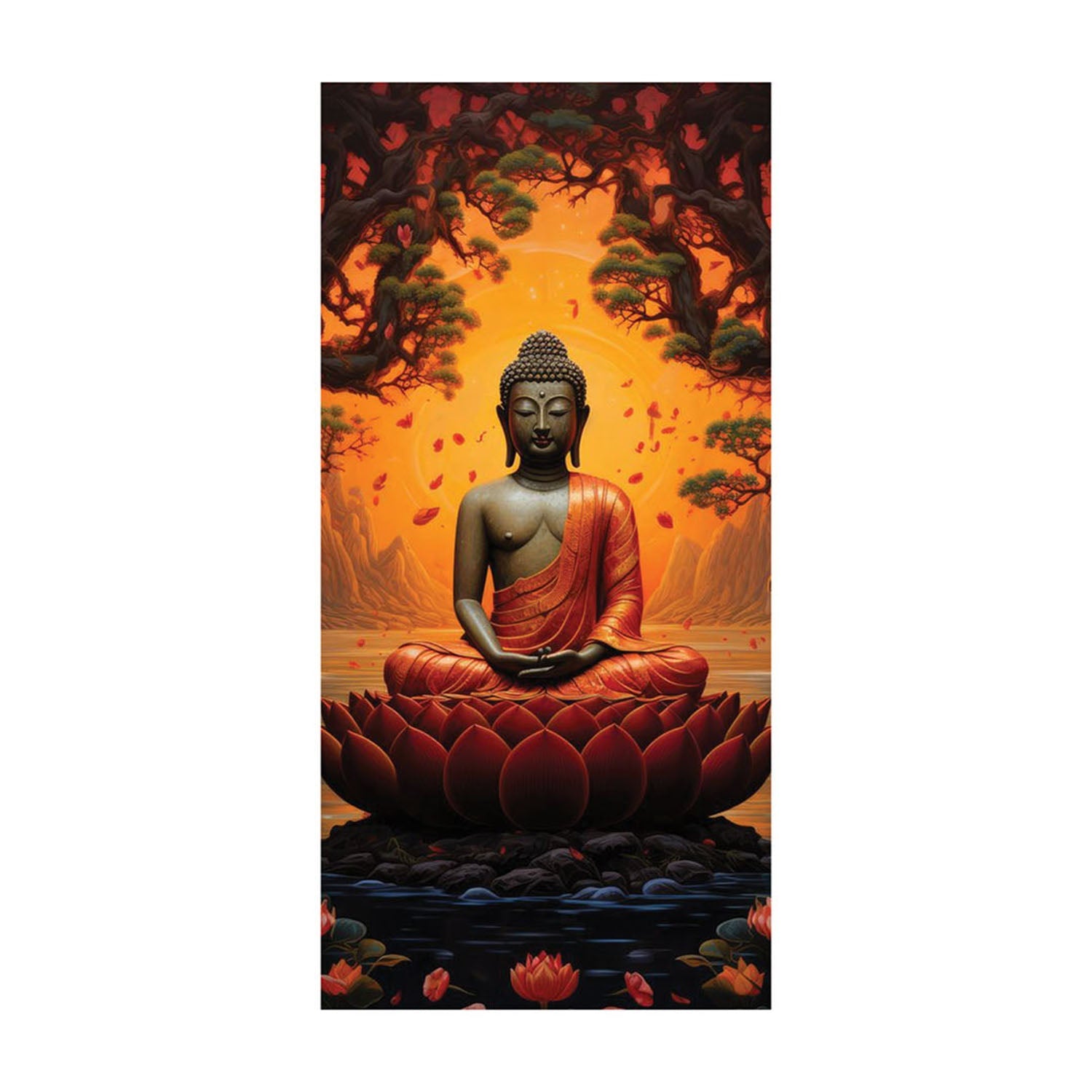 gautam buddha in sitting position canvas art print from anciq