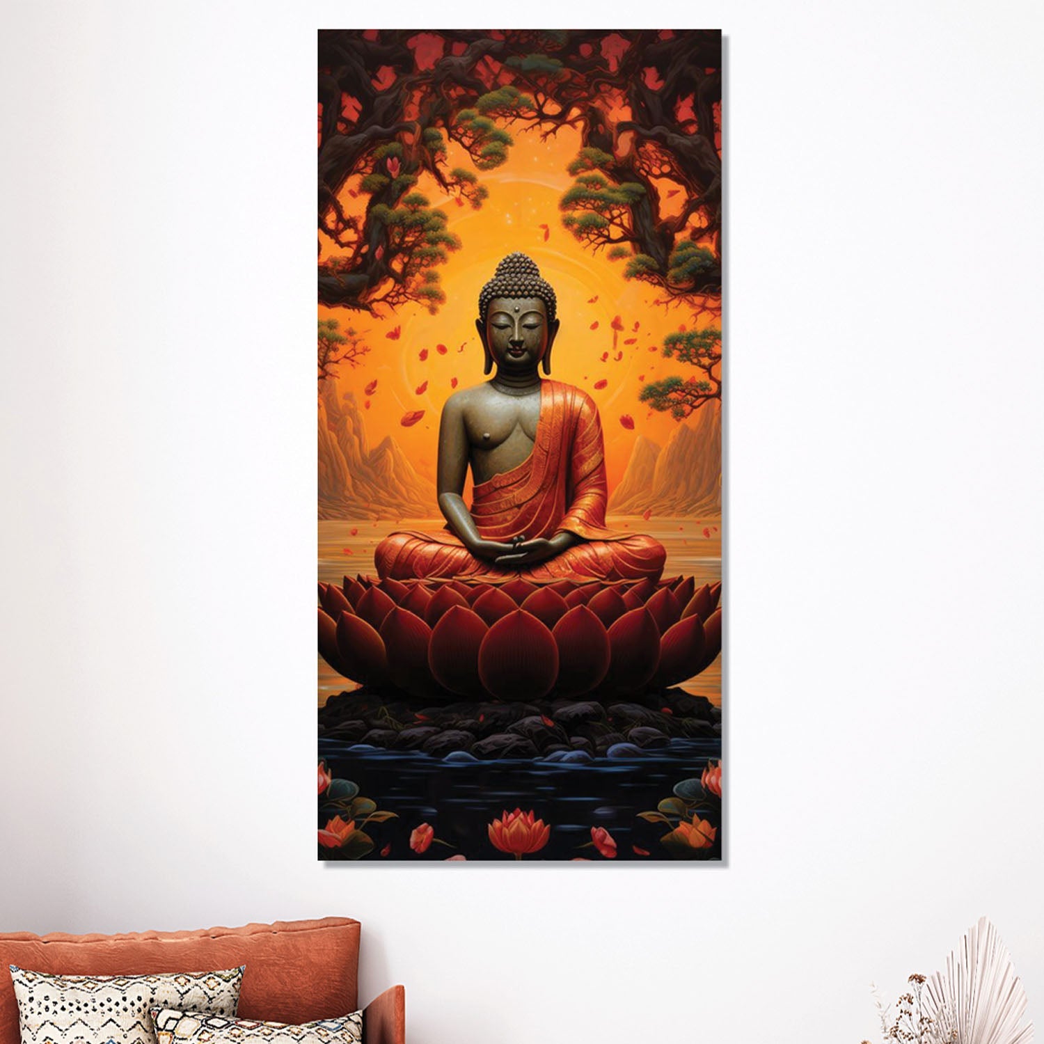 gautam buddha in sitting position canvas art print from anciq