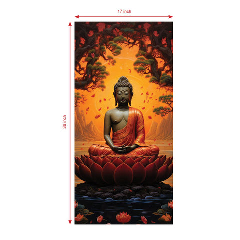 gautam buddha in sitting position canvas art print from anciq