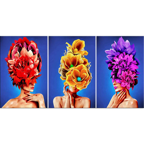 Flower on the Head Wall Painting