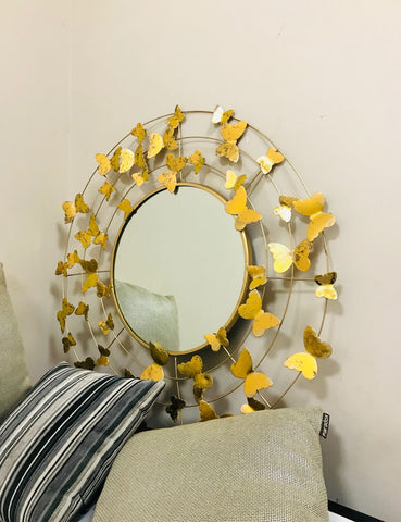 Butterflies Decorative On Wire Mirror