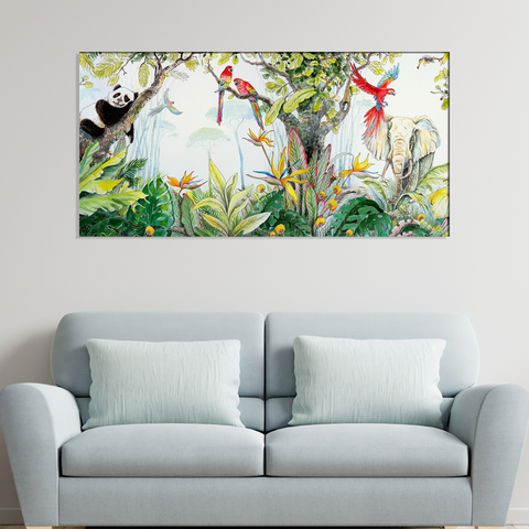 Attractive Canvas Wall Painting of forest Birds & Animals