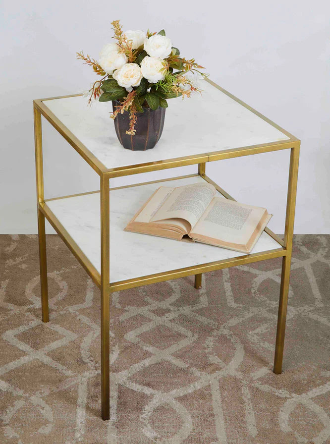 Gold Dual Side Table