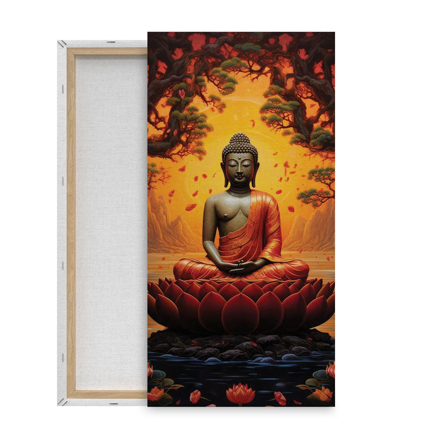 gautam buddha in sitting position canvas art print from anciq