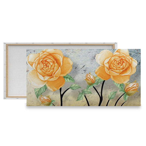 two yellow roses floral art print on anciq 