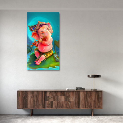 Lord Bal Ganesha Canvas For Living Room