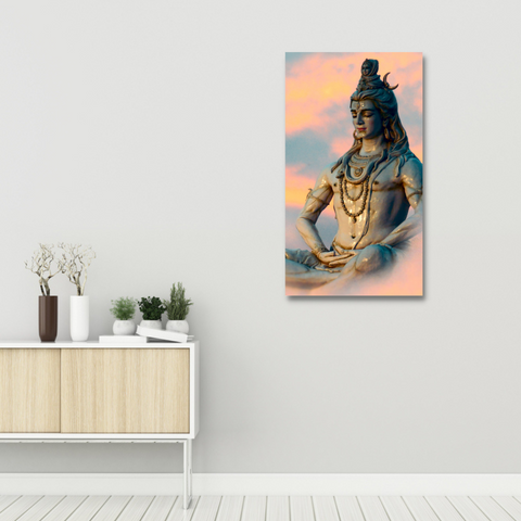 home decor canvs of lord shiva meditating 