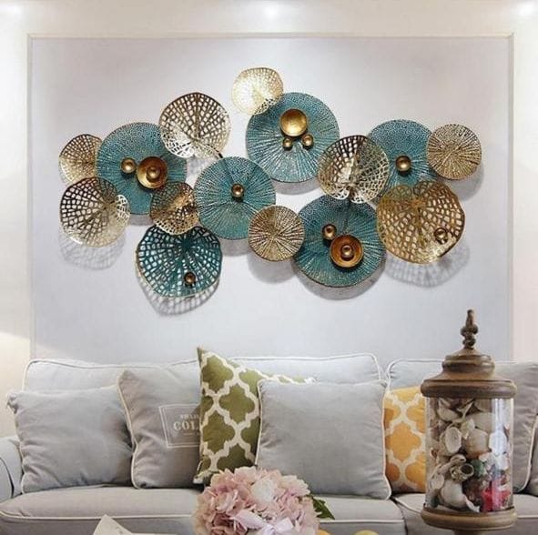 Creative Teal Metal Wall Art