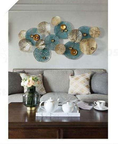 Creative Teal Metal Wall Art