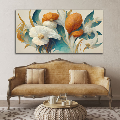 Abstract Colorful Spring Beautiful Flower Texture Art Canvas Wall Painting