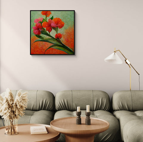 The Power of Simplicity: A Canvas Filled with the Beauty of Red Flowers