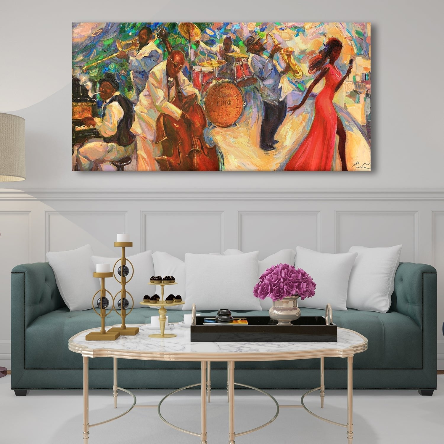 Abstract Modern Art Large Canvas Paintings. Framed Digital Reprints of Famous and Vibrant Artwork (MAWA03)