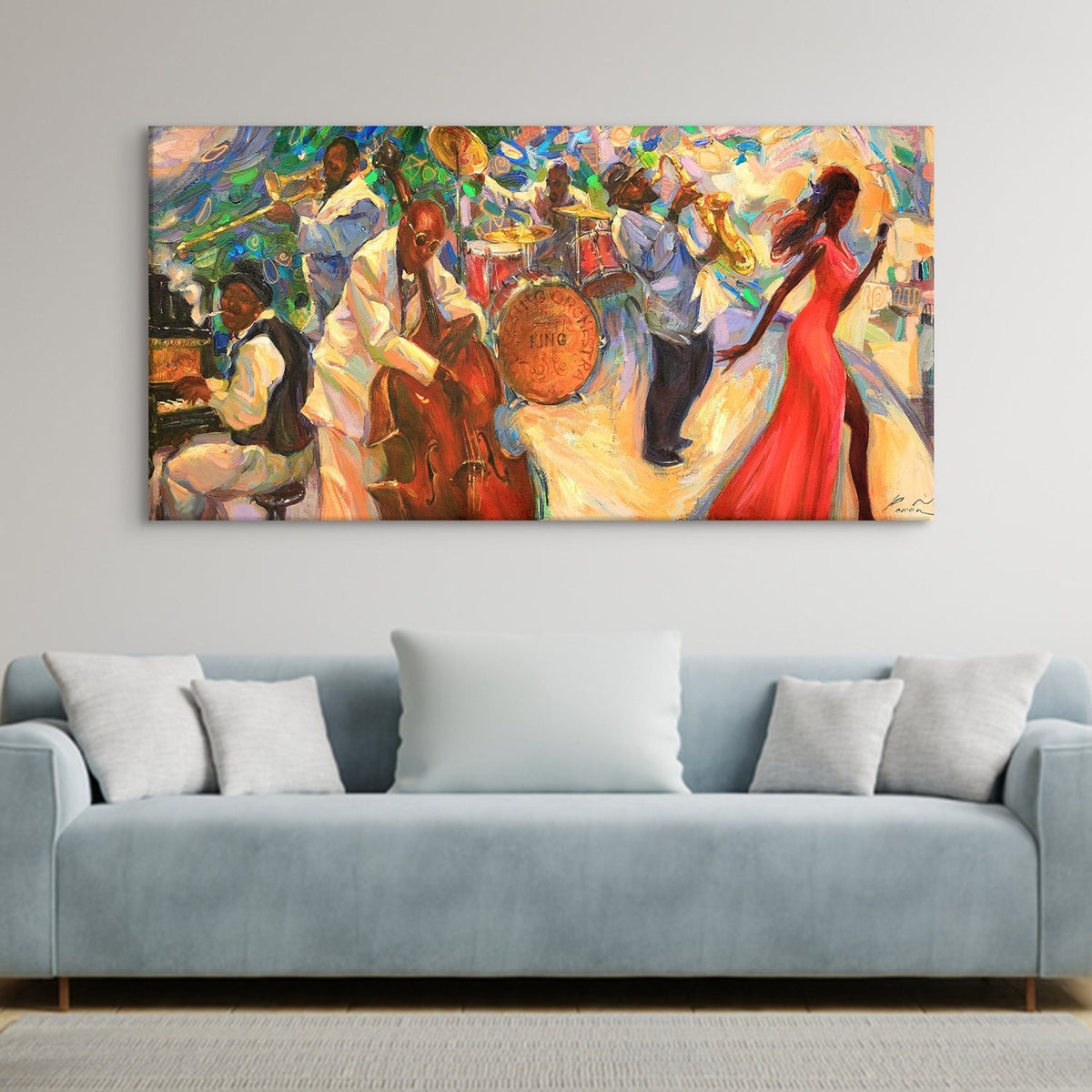 Abstract Modern Art Large Canvas Paintings. Framed Digital Reprints of Famous and Vibrant Artwork (MAWA03)