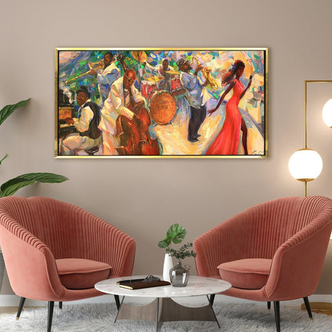 Abstract Modern Art Large Canvas Paintings. Framed Digital Reprints of Famous and Vibrant Artwork (MAWA03)