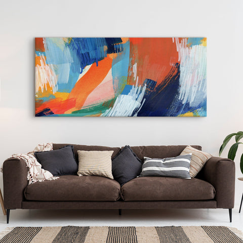 Abstract Modern Art Large Canvas Paintings. Framed Digital Reprints of Famous and Vibrant Artwork (MAWA07)