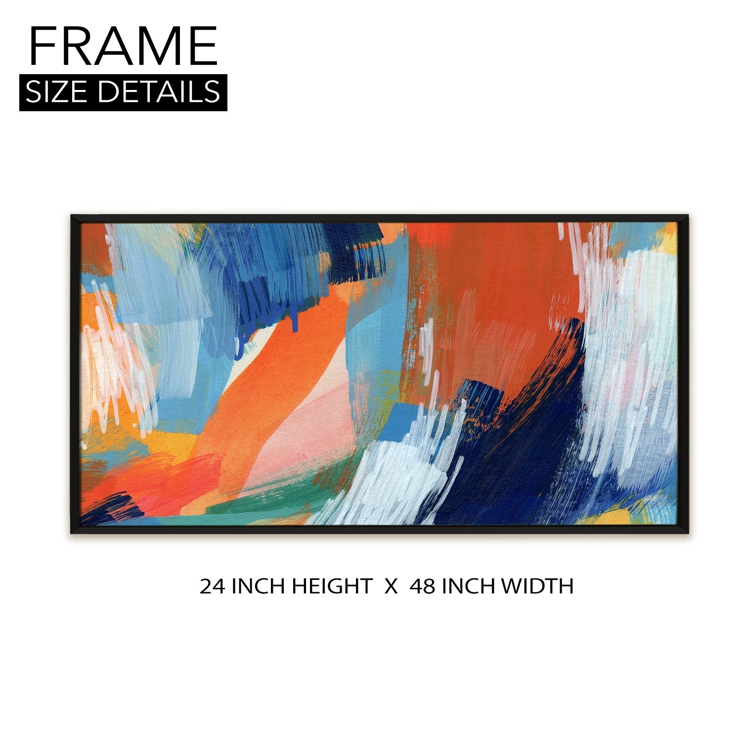 Abstract Modern Art Large Canvas Paintings. Framed Digital Reprints of Famous and Vibrant Artwork (MAWA07)