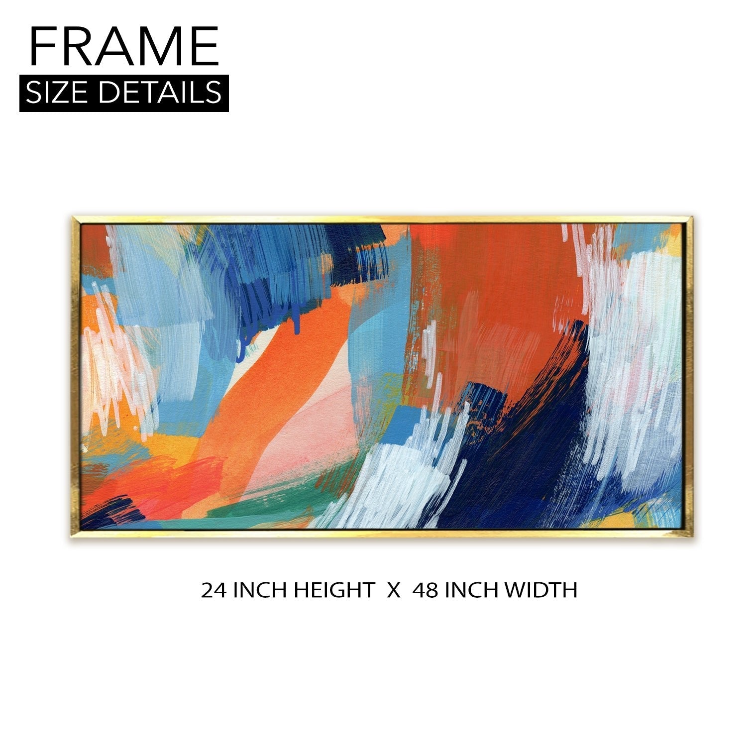 Abstract Modern Art Large Canvas Paintings. Framed Digital Reprints of Famous and Vibrant Artwork (MAWA07)