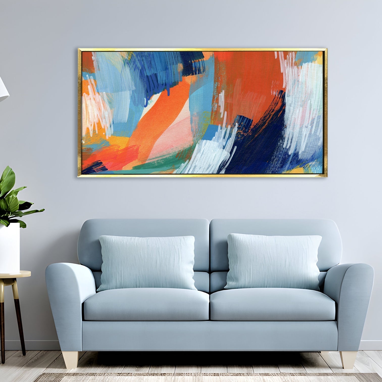 Abstract Modern Art Large Canvas Paintings. Framed Digital Reprints of Famous and Vibrant Artwork (MAWA07)