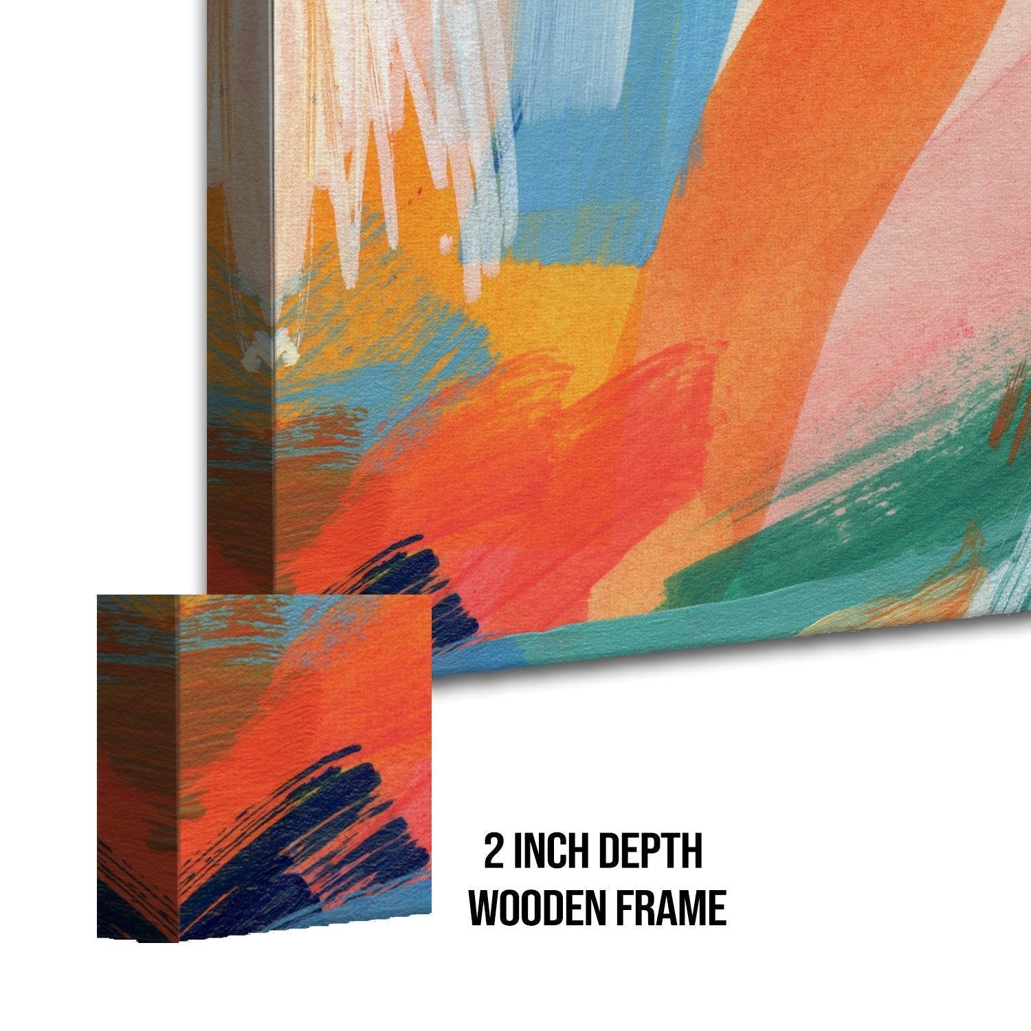 Abstract Modern Art Large Canvas Paintings. Framed Digital Reprints of Famous and Vibrant Artwork (MAWA07)