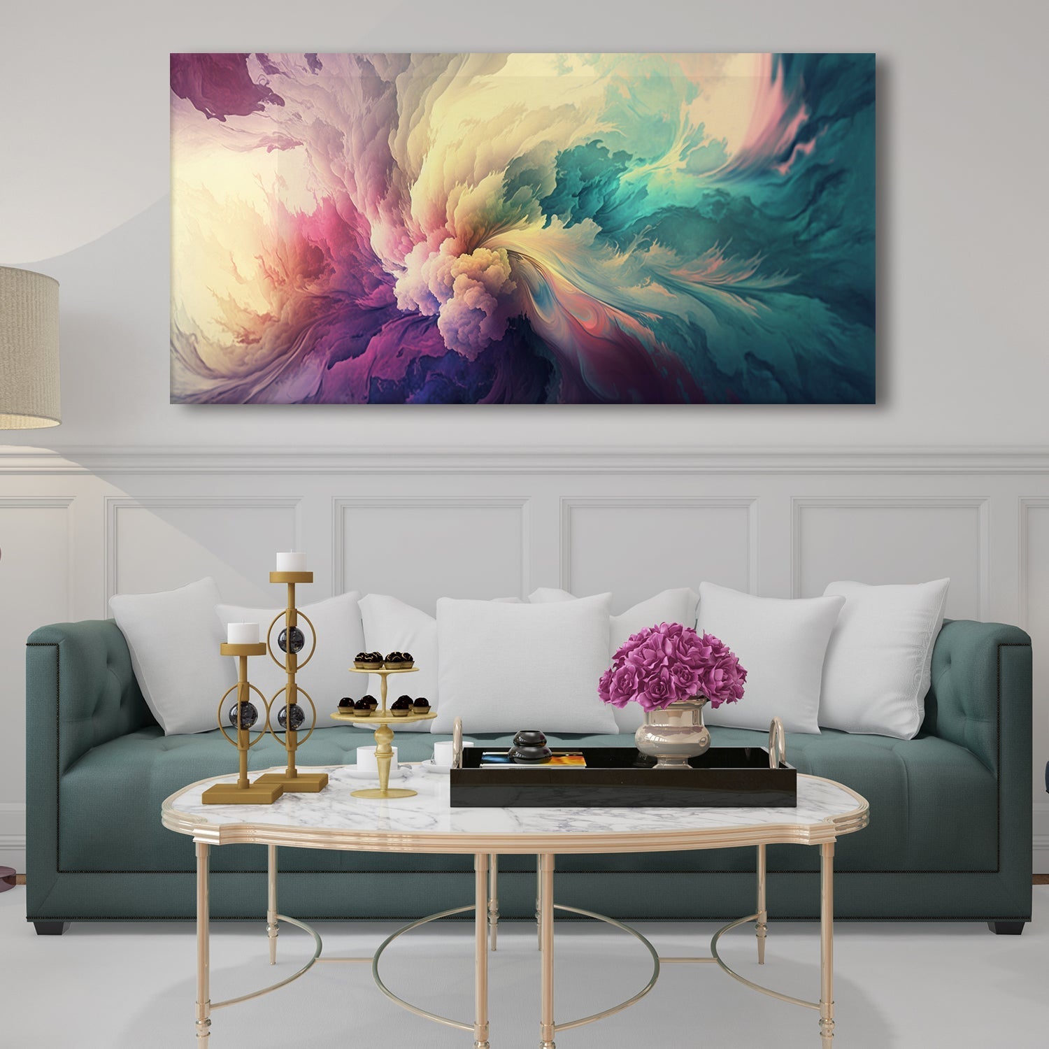 Abstract Modern Art Large Canvas Paintings. Framed Digital Reprints of Famous and Vibrant Artwork (MAWA10)