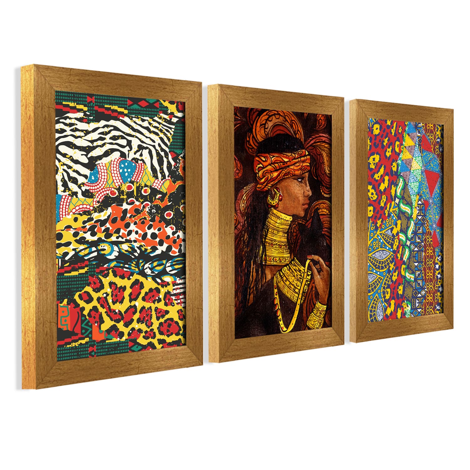 African Canvas Painting Framed For Living Room Wall Decoration