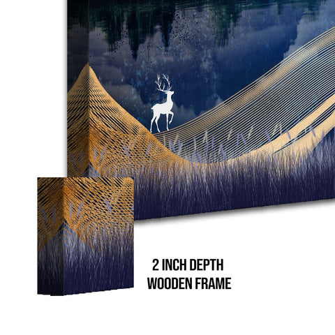 Amazing Wildlife Wall Art. Large Canvas Paintings. Framed Digital Reprints of Jungle, Wildlife, Animals and Birds 24 Inch x 48 Inch (WBWA11)