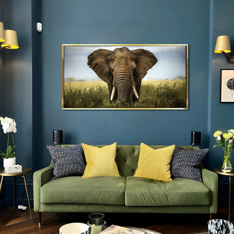 Amazing Wildlife Wall Art. Large Canvas Paintings. Framed Digital Reprints of Jungle, Wildlife, Animals and Birds 24 Inch x 48 Inch (WBWA24)