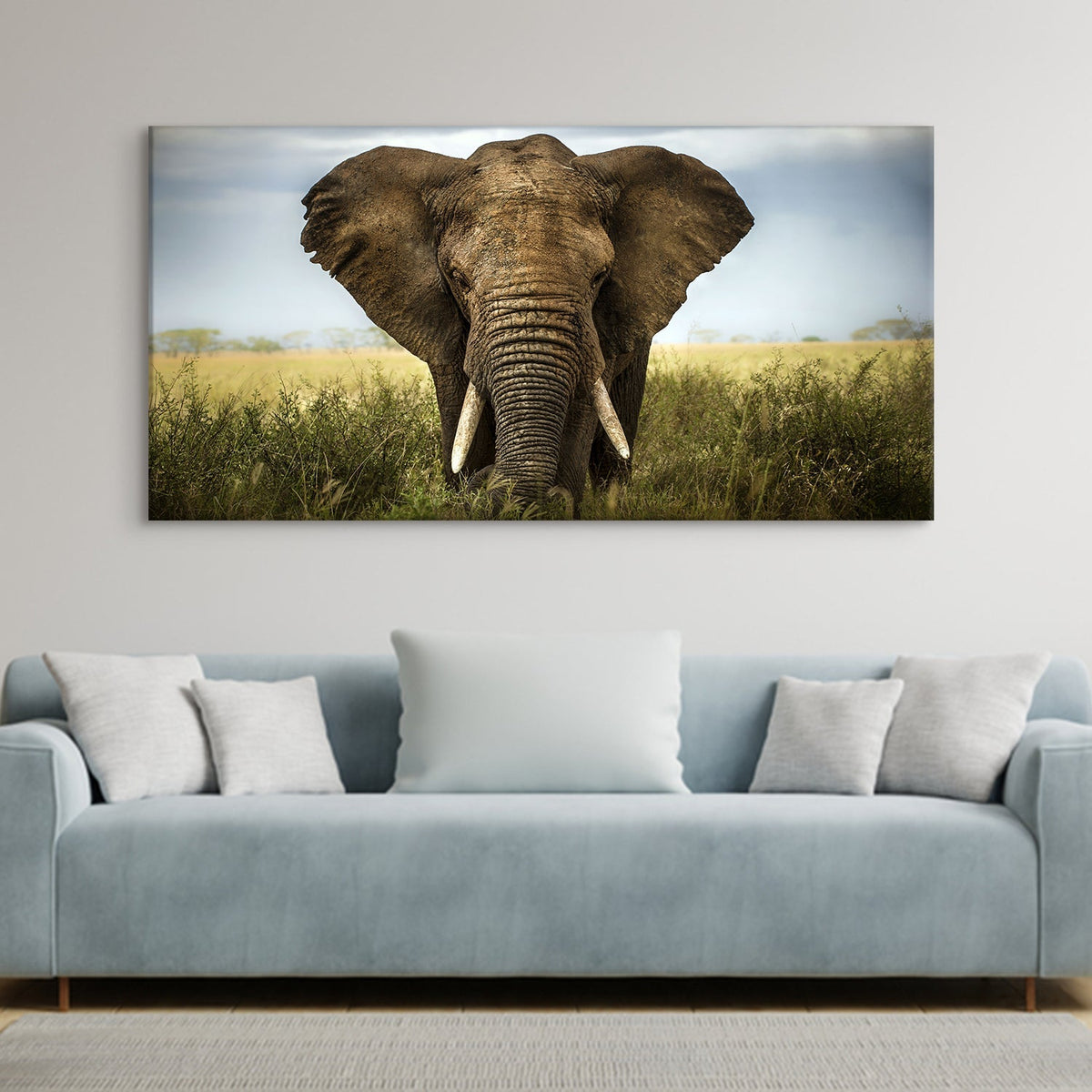 Amazing Wildlife Wall Art. Large Canvas Paintings. Framed Digital Reprints of Jungle, Wildlife, Animals and Birds 24 Inch x 48 Inch (WBWA24)