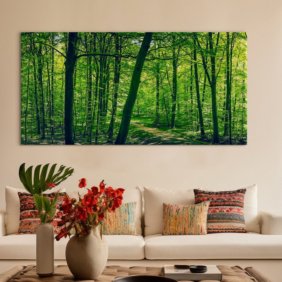 Amazing Wildlife Wall Art. Large Canvas Paintings. Framed Digital Reprints of Jungle, Wildlife, Animals and Birds 24 Inch x 48 Inch(WBWA02)